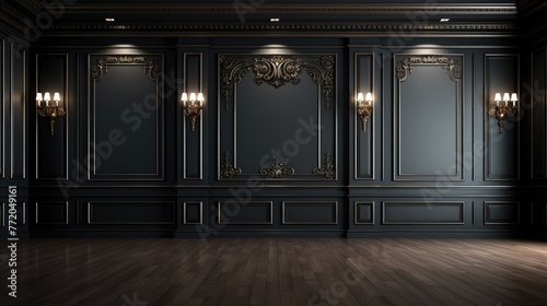 Opulent vacant room for your advertising needs