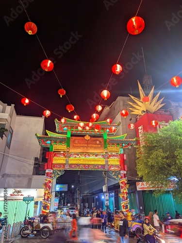 chinese temple at night