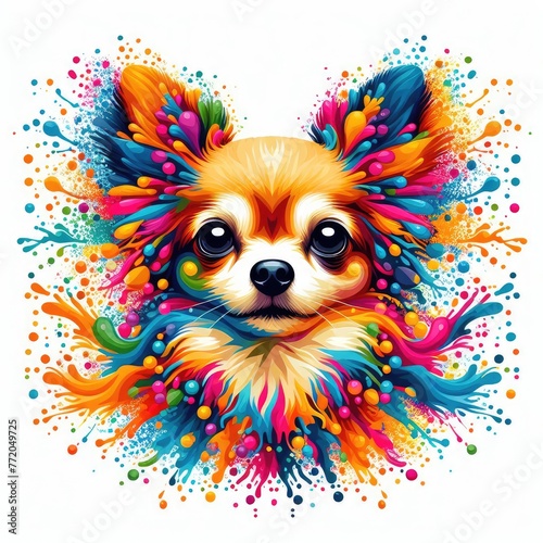 Isolated Colorful Dog on a Clear PNG Canvas, Generative AI © faical