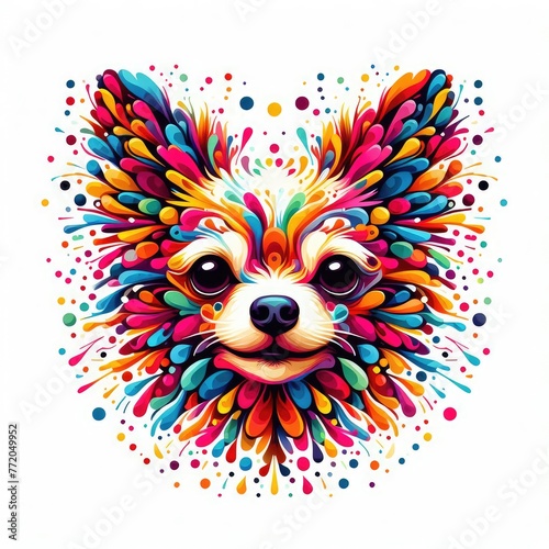 Isolated Colorful Dog on a Clear PNG Canvas, Generative AI