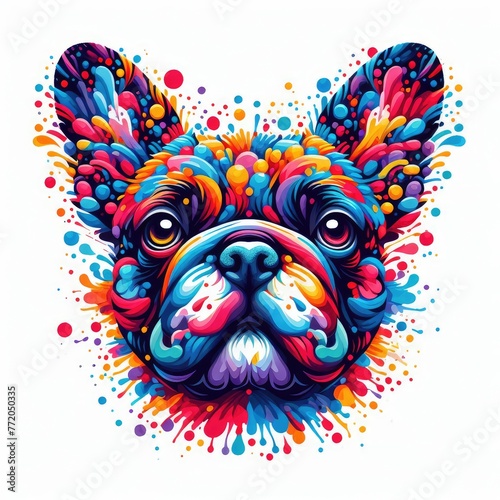 Isolated Colorful Dog on a Clear PNG Canvas, Generative AI photo