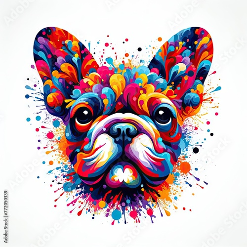 Isolated Colorful Dog on a Clear PNG Canvas, Generative AI photo