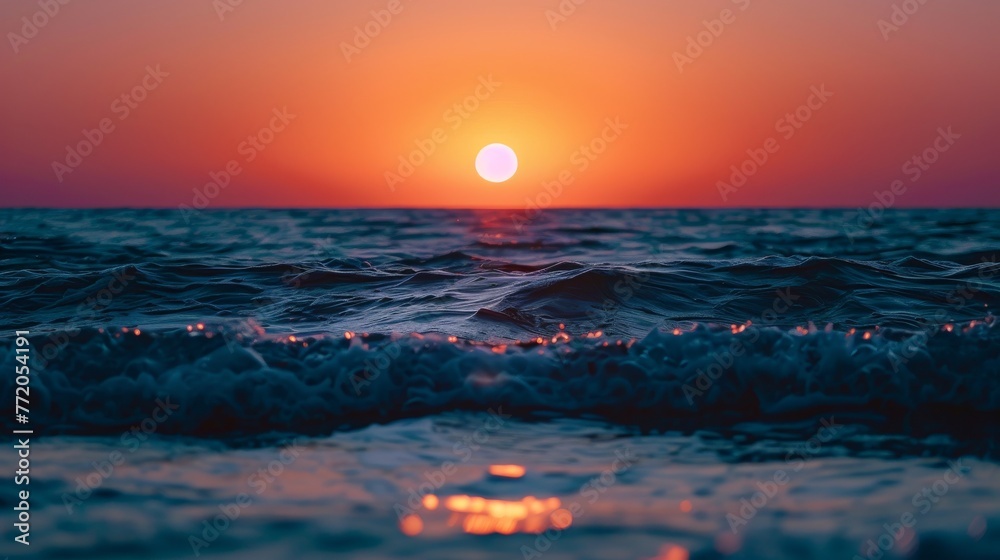 sunset over the ocean