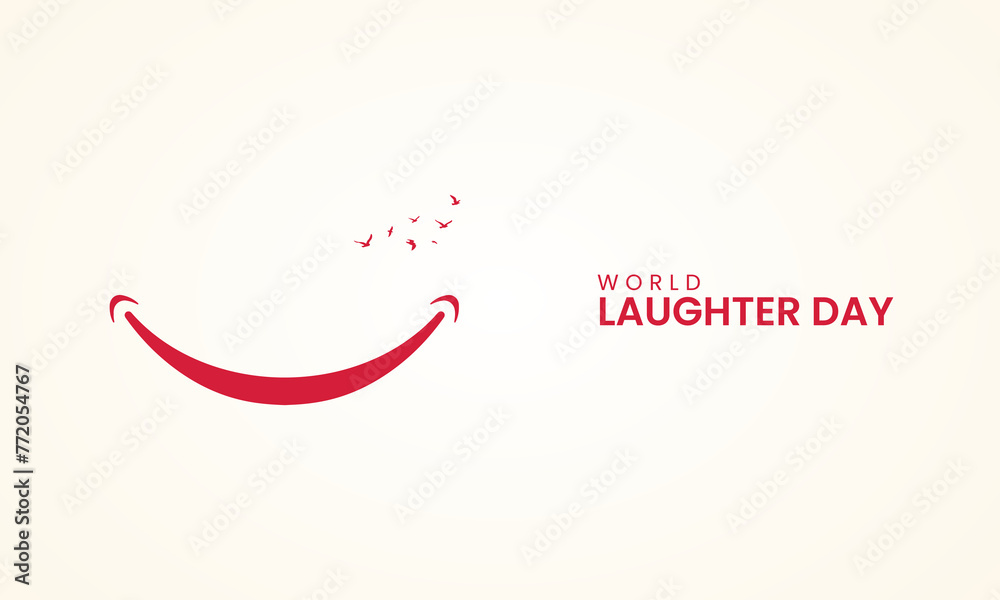 World Laugusthter Day, smile face concept, design for banner, poster vector illustration