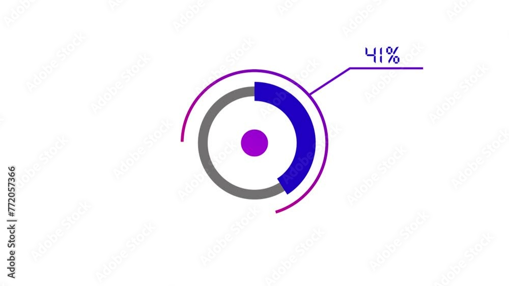 41% loading circle icon Infographics animation. Abstract storage background video. 41% loading circle icon Infographics animation. Abstract storage background video.