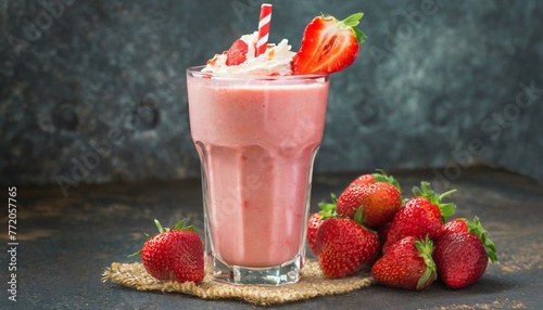 Wholesome Strawberry Milkshake © Mureed