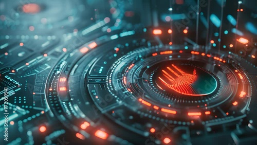 Wallpaper Mural Alien concept. Biometric security concept on circuit board Torontodigital.ca