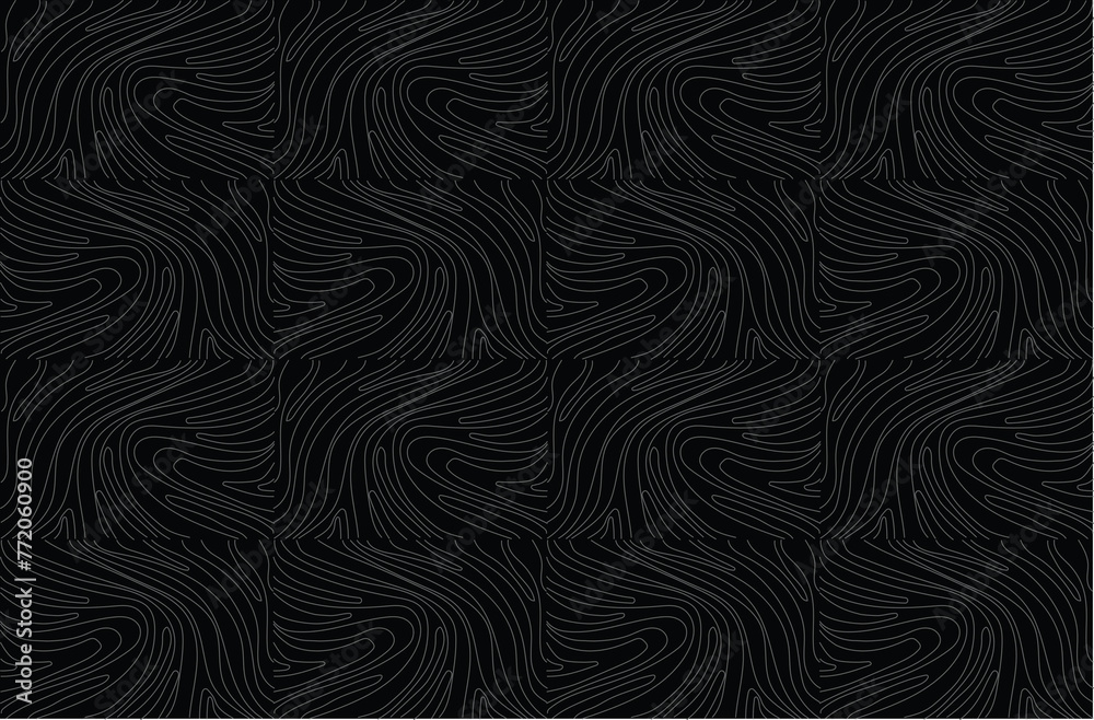 Seamless abstract pattern. Fantasy ornament of curved lines. Gray ornament on black background Flyer background design, advertising background, fabric, clothing. Seamless abstract pattern. Fantasy ornament of curved lines. Gray ornament on black background Flyer background design, advertising background, fabric, clothing.