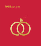 World Marriage day, wedding day, concept for social media banner, poster, vector illustration