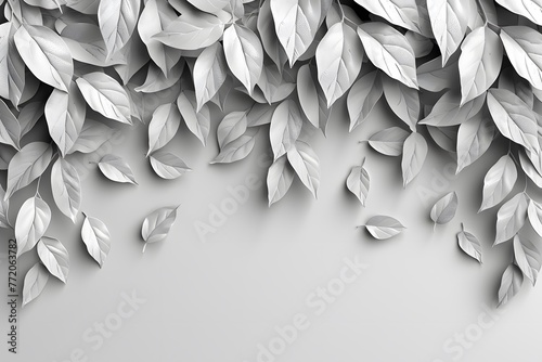 Leaves Affixed to Wall