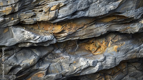 Textured rock with different layers