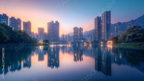 Smart cities built on the principles of ancient Feng Shui © AlexCaelus