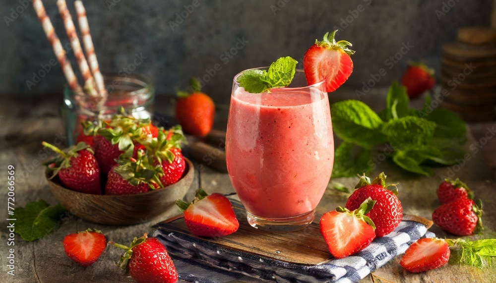 Pure Delight Fresh Organic Strawberry Smoothie Pure Delight Fresh Organic Strawberry Smoothie
