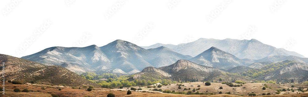 Picturesque mountain landscape, cut out