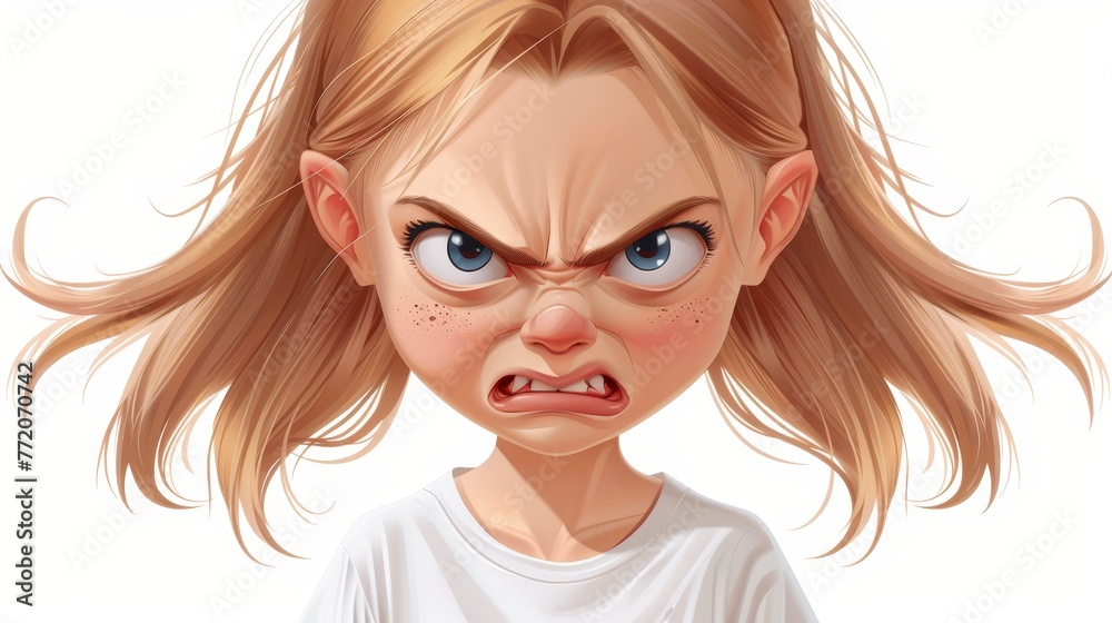 anger, blue eyes, flying hair, wind anger, blue eyes, flying hair, wind