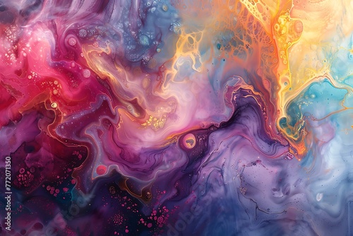 : A dreamlike canvas of fluid, abstract orbs, connected through a harmonious dance of colors and shapes, creating an ethereal connection.
