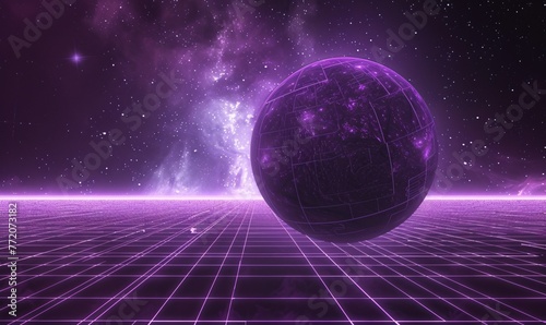 Purple Planetoid A Space Odyssey Generative AI