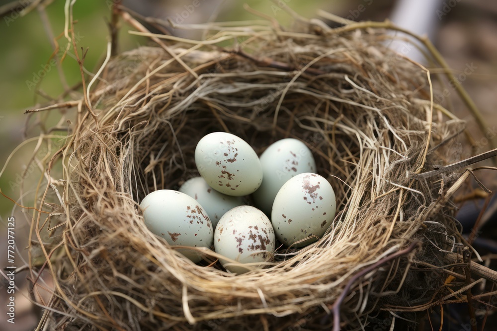 Protected Nest bird eggs natural. Animal farm. Generate Ai Protected Nest bird eggs natural. Animal farm. Generate Ai