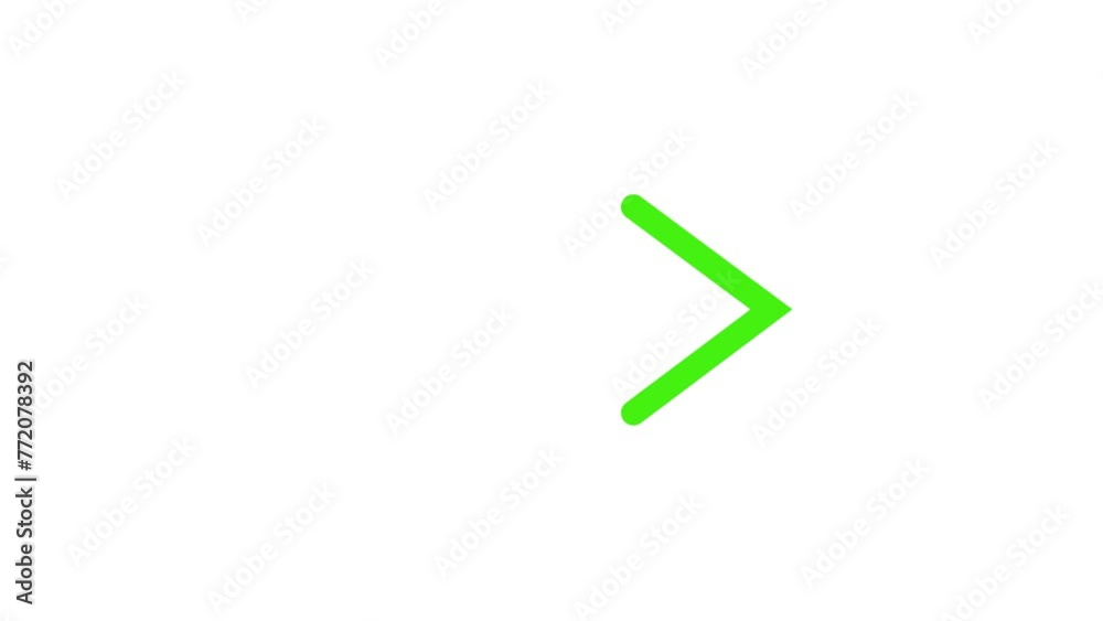 Blinking arrow animation, arrow direction sign on arrow icon. Blinking arrow animation, arrow direction sign on arrow icon.