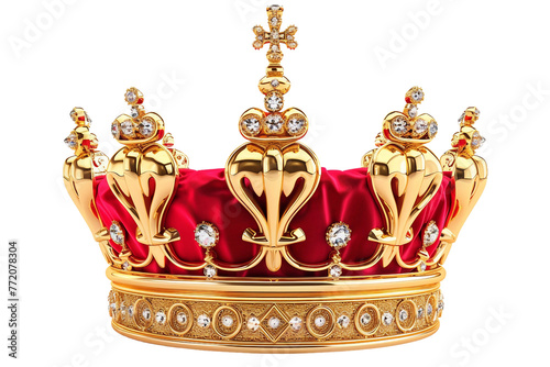 Prince crown isolated on transparent background