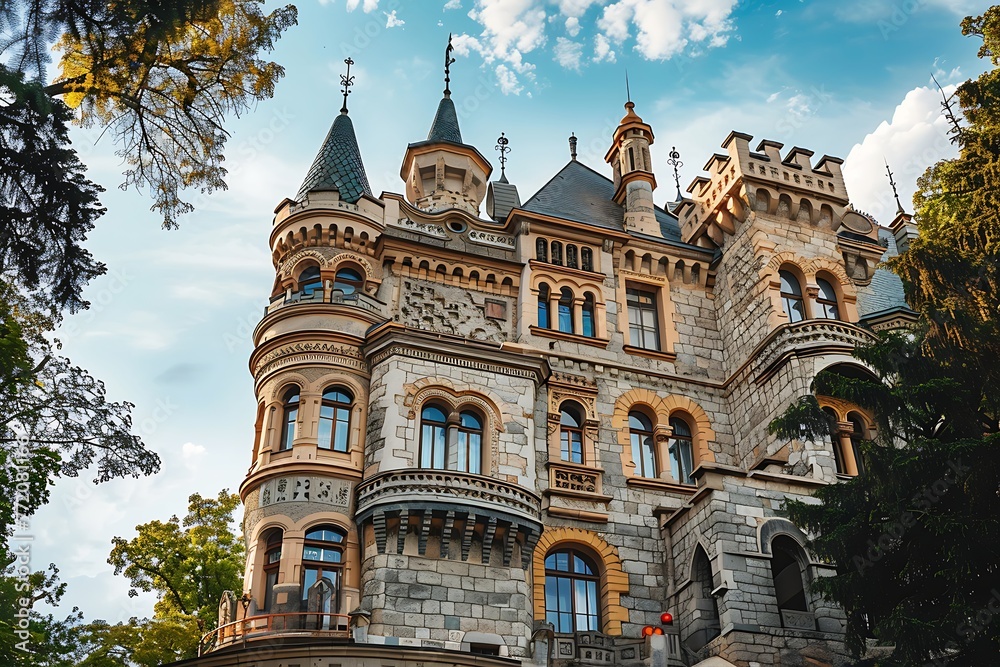 : A historic castle with a stunning architecture and intricate details