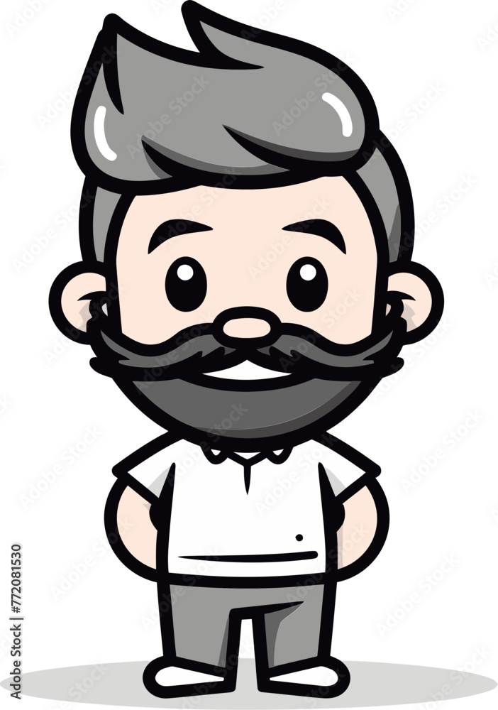 Portraying Male Vigor Illustrated in Vector