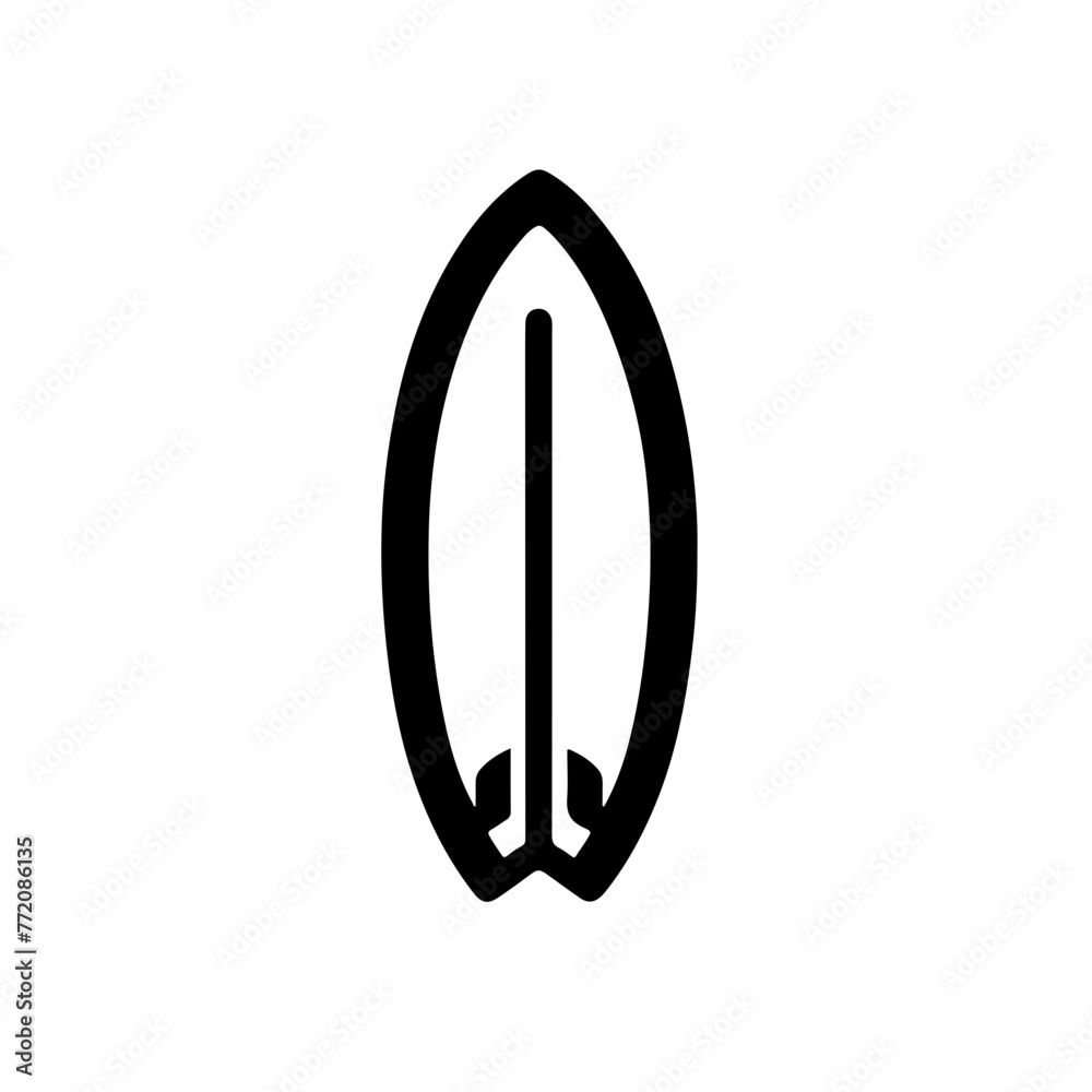 surfboard as a simple single icon logo vector illustration, isolated on transparent background surfboard as a simple single icon logo vector illustration, isolated on transparent background