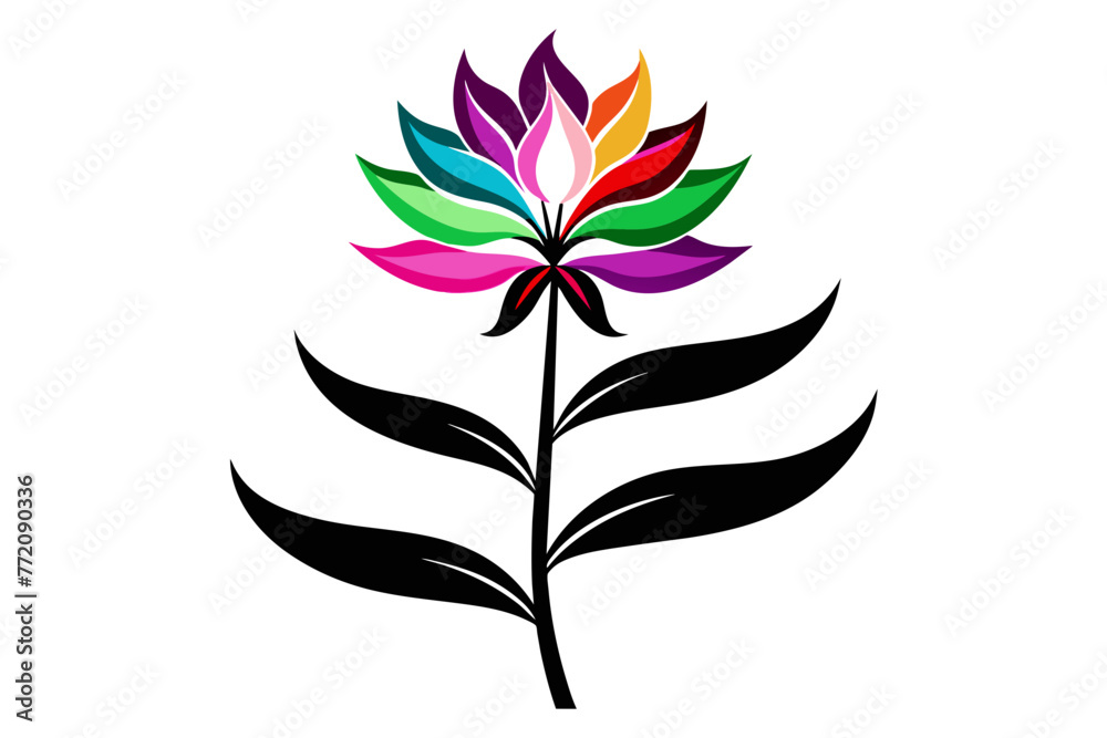 Fireweed wild multicolored flower white background Fireweed wild multicolored flower white background
