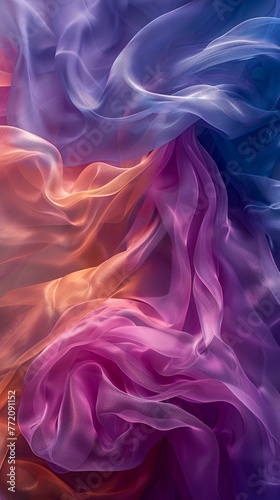 Ethereal fabric that changes color with mood, draped, soft focus, ambient lighting, fantasy , Prime Lenses