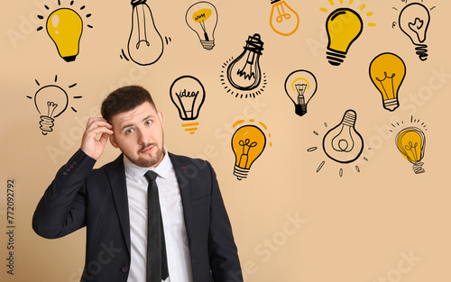 Young thoughtful businessma...