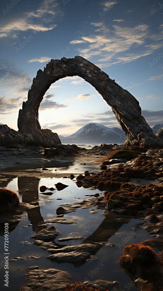 Fototapeta premium Fantasy Sea landscape illustration