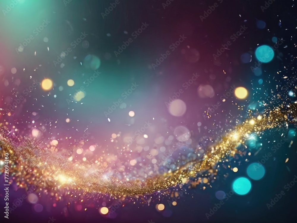 Trendy decoration bokeh glitters background, abstract shiny backdrop with circles. Magic night dark blue abstract background with sparkling glitter bokeh and lights. Trendy decoration bokeh glitters background, abstract shiny backdrop with circles. Magic night dark blue abstract background with sparkling glitter bokeh and lights.