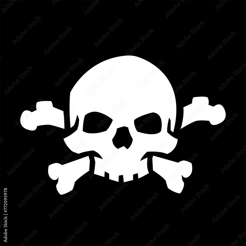 Skull and crossbones on a dark background. Skull and crossbones on a dark background.