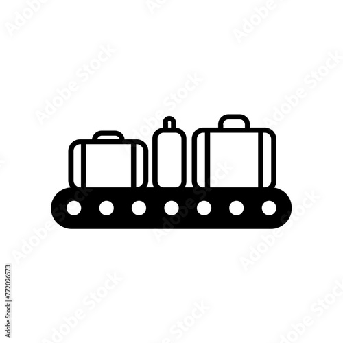conveyor icon. black fill icon