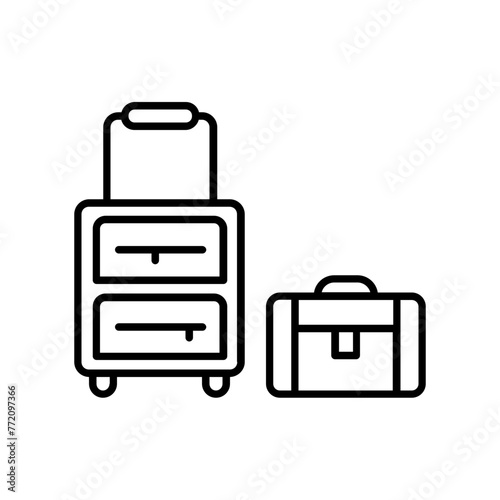 Luggage icon. outline icon