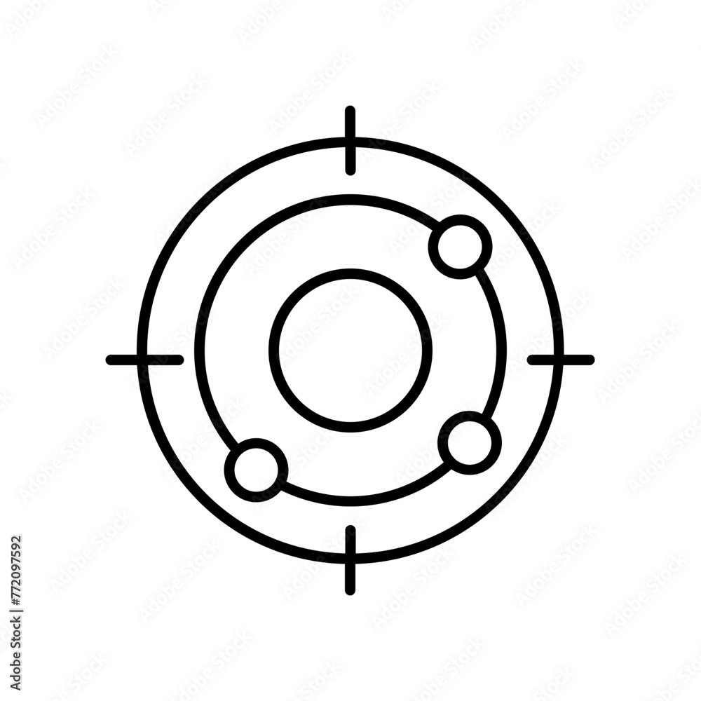 Detection system icon. outline icon Detection system icon. outline icon