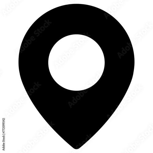 map marker icon, simple vector design