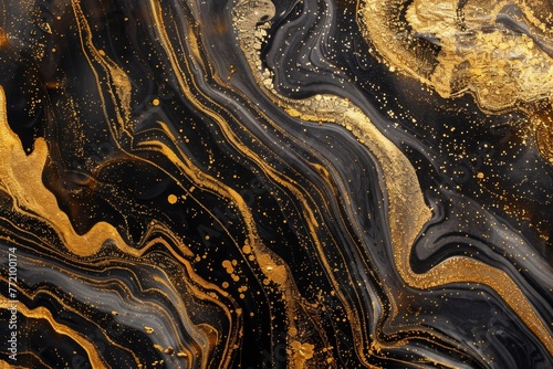 Elegant marbling texture with luxurious gold and marble lines on abstract background