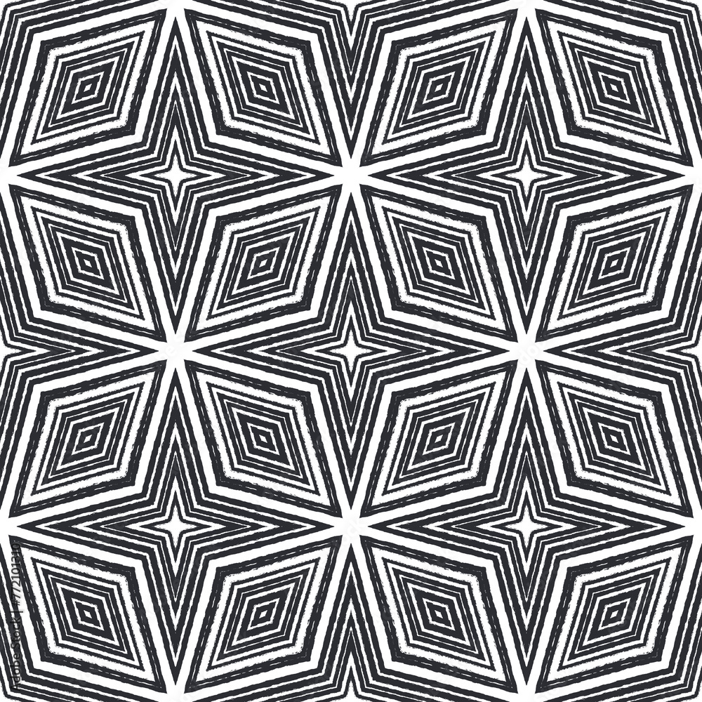 Striped hand drawn pattern. Black symmetrical Striped hand drawn pattern. Black symmetrical