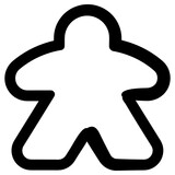 meeple icon, simple vector design