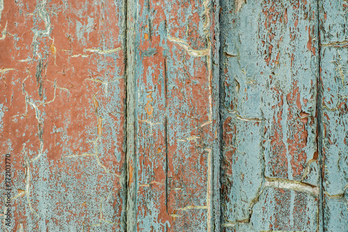 Old painted wood wall as background