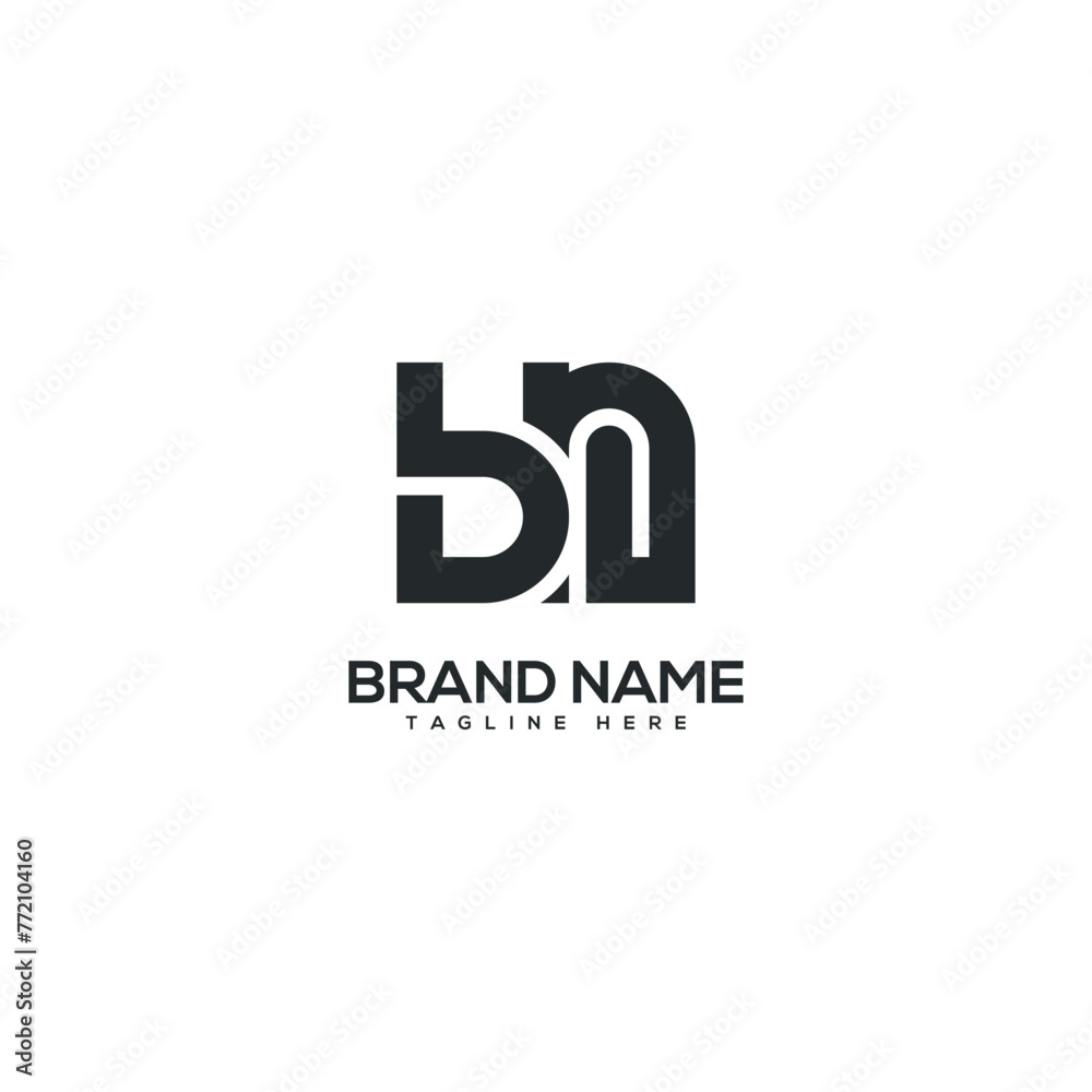 Abstract BN NB letter logo design vector elements. Initials monogram icon. Abstract BN NB letter logo design vector elements. Initials monogram icon.
