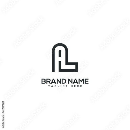 Abstract AL LA letter logo design vector elements. Initials monogram icon.