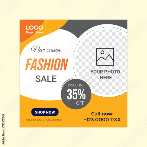 Sale and discount social media post design fully editable vector template design illustration.