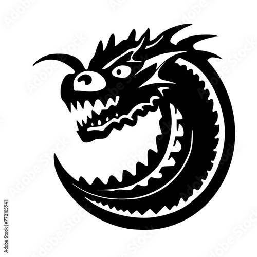  Dragon Illustration: Playful Icon Depicting a Friendly Mythical Creature