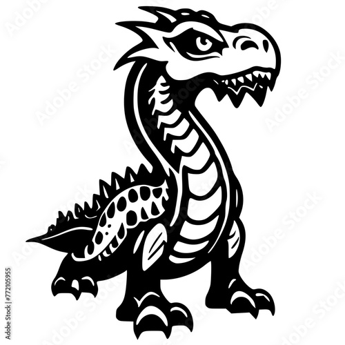 Whimsical Dragon Icon: Adorable Symbol of Fantasy and Wonder © Toan