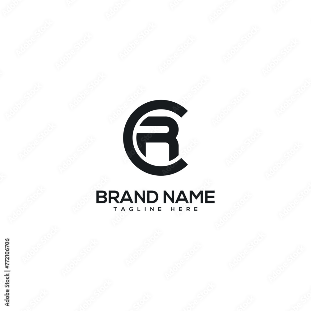 Abstract monogram letter CR RC logo design template, Initial vector symbol. Abstract monogram letter CR RC logo design template, Initial vector symbol.