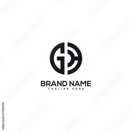 Abstract monogram letter GH HG logo design template, Initial vector symbol.