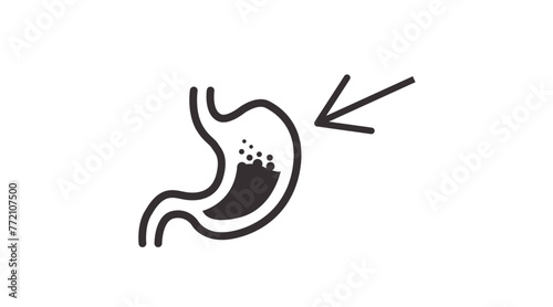 Stomach Icon. Vector isolated illustration of a stomach photo