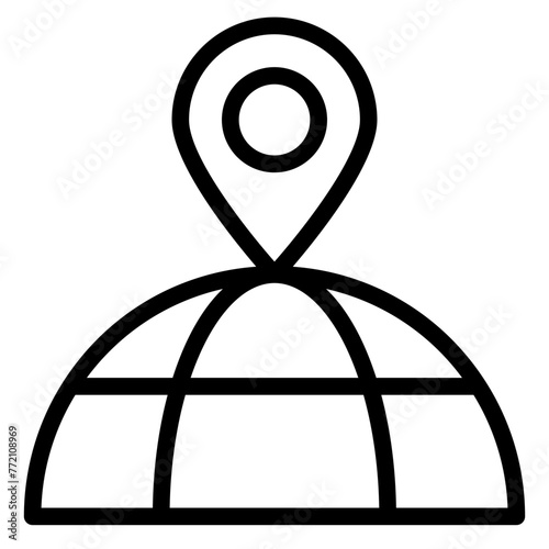 Globe with pin icon